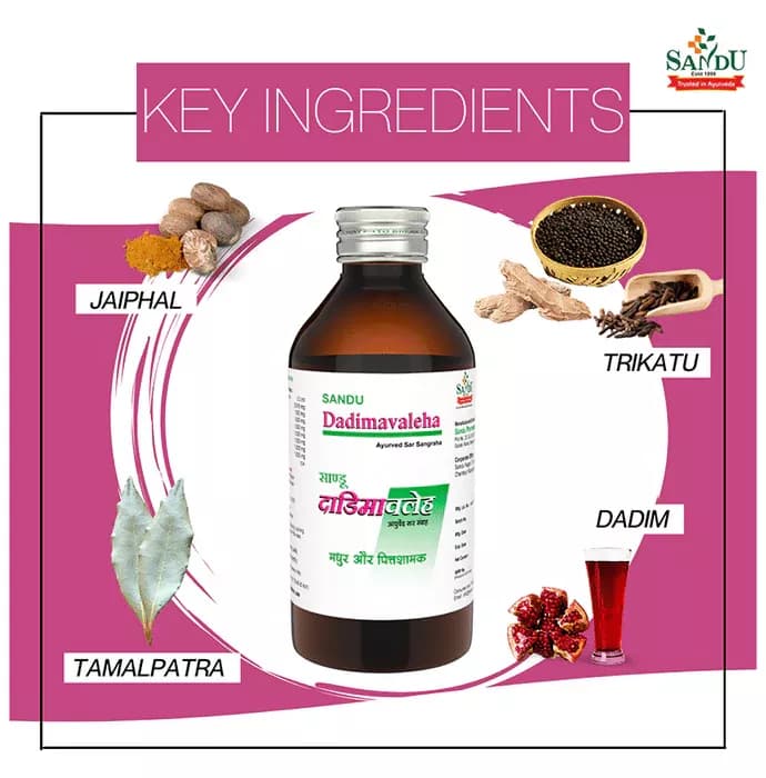 Sandu Dadimavaleha Syrup 200 ml Key Ingredients