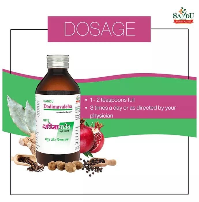 Sandu Dadimavaleha Syrup 200 ml Dosage