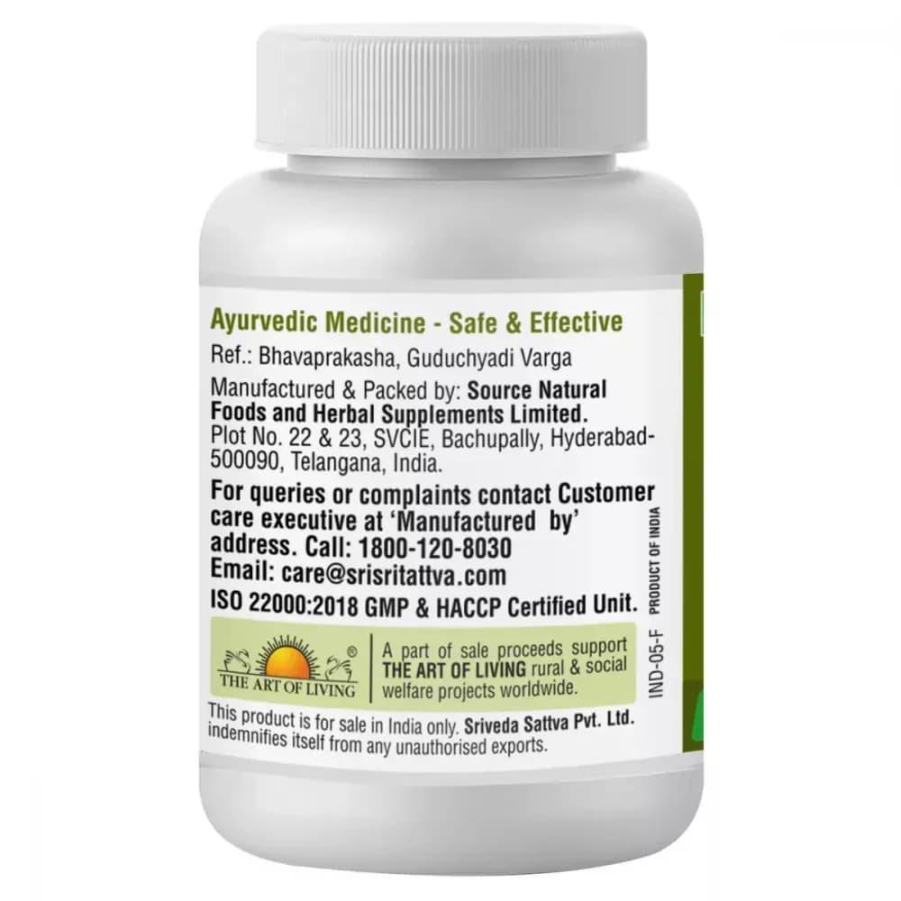 Sri Sri Tattva Amruth 60 Tablet manufacturing details