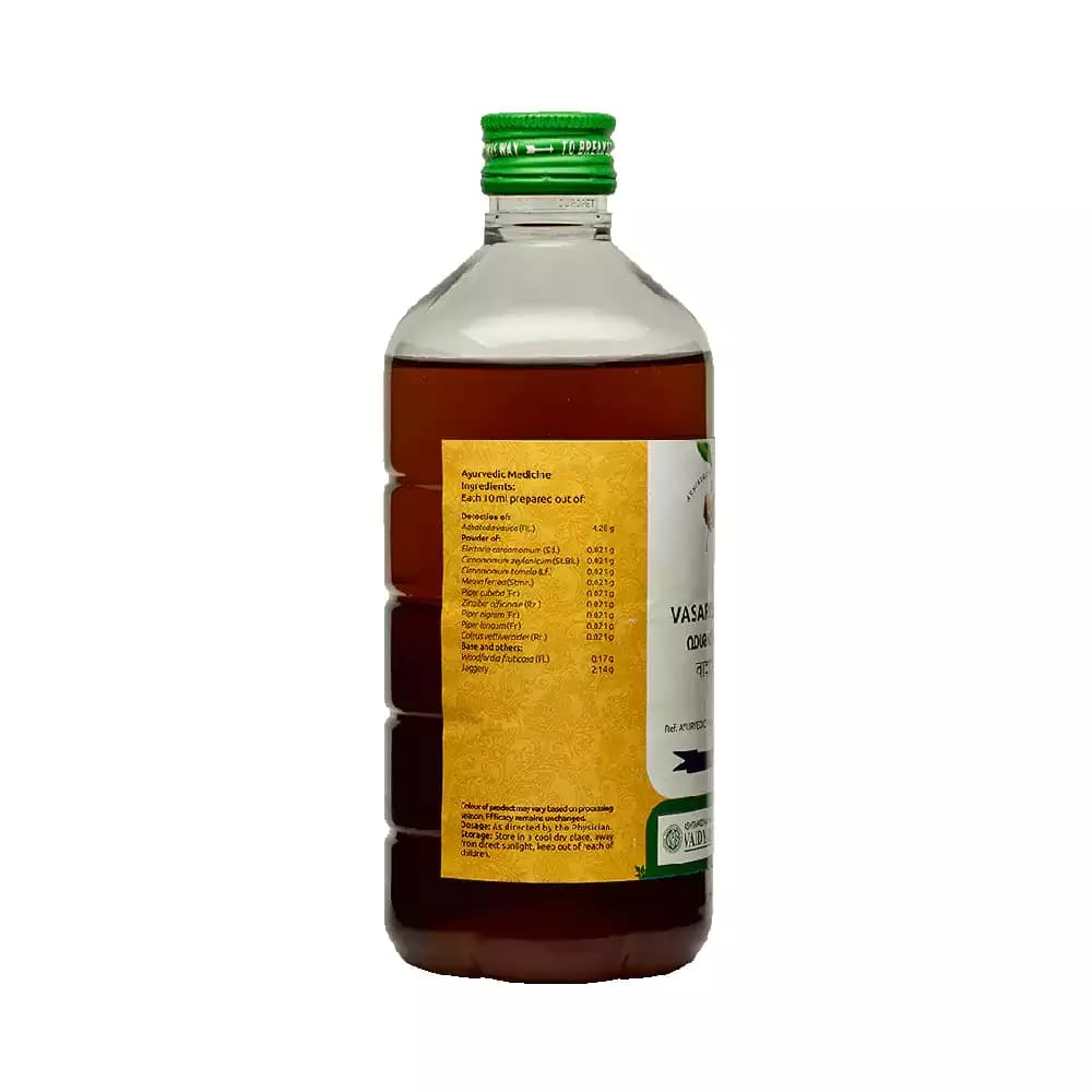 Vaidyaratnam Vasarishtam 450 ml Ingredients Info