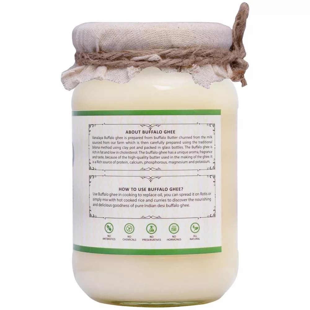 Vanalaya Buffalo Ghee 500 ml about us & how to use
