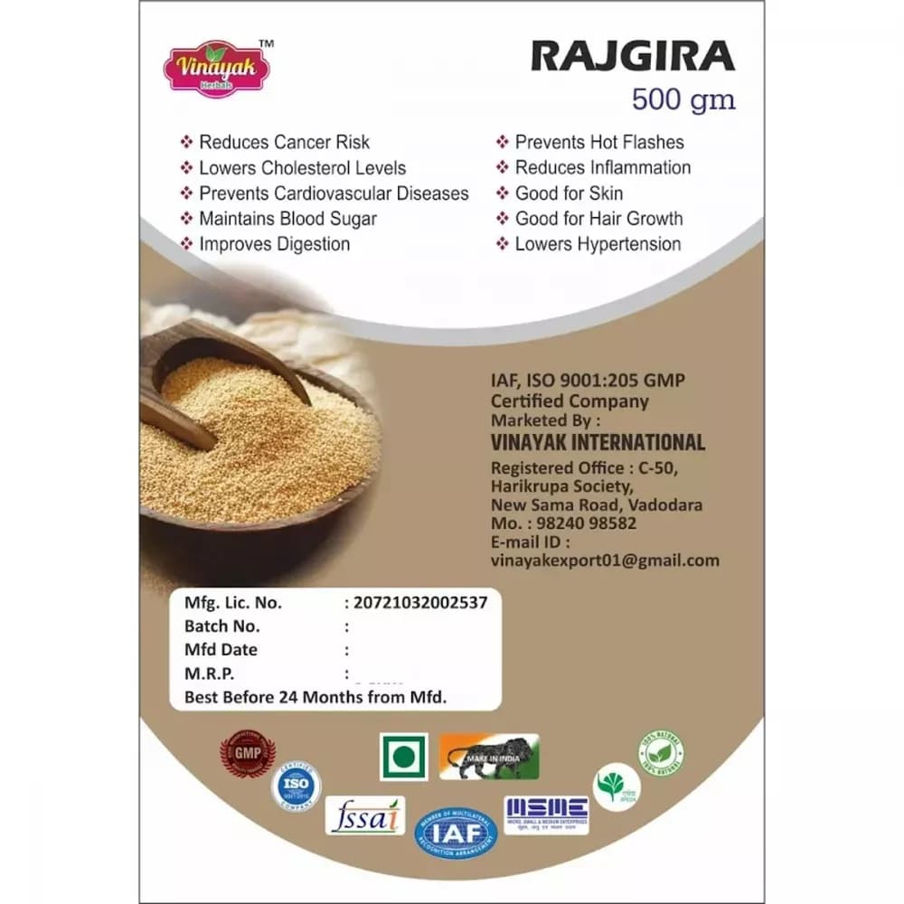 Vinayak Herbals Rajgira