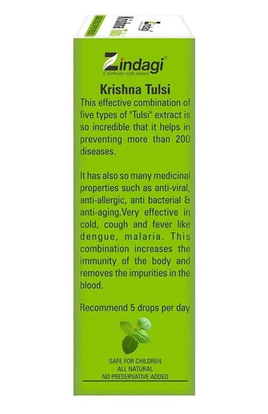 Zindagi Krishna Tulsi 30 ml about krishna tulsi