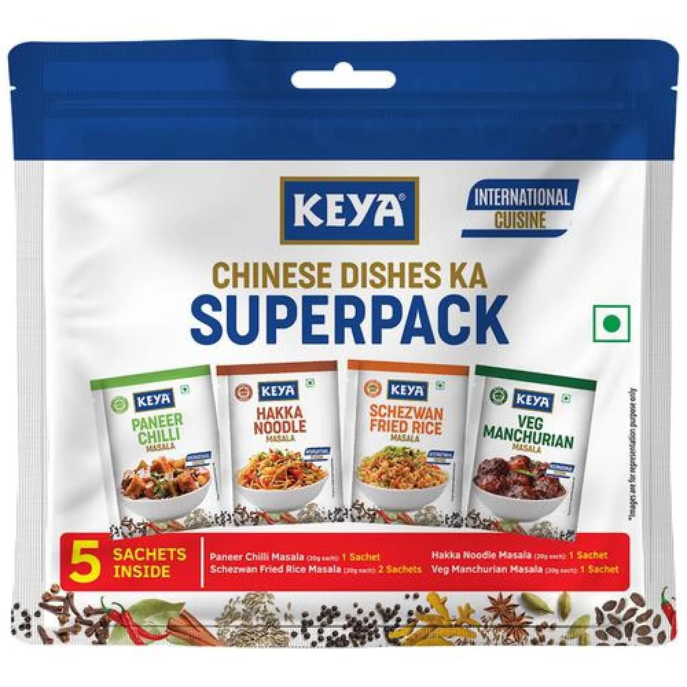 100 G 5 Sachet X 20 G Each Keya Chinese Masala Super Pack Paneer Chilli ShopIndianProductsa