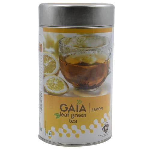 100 G Gaia Green Tea Leaf Lemon ShopIndianProductsa