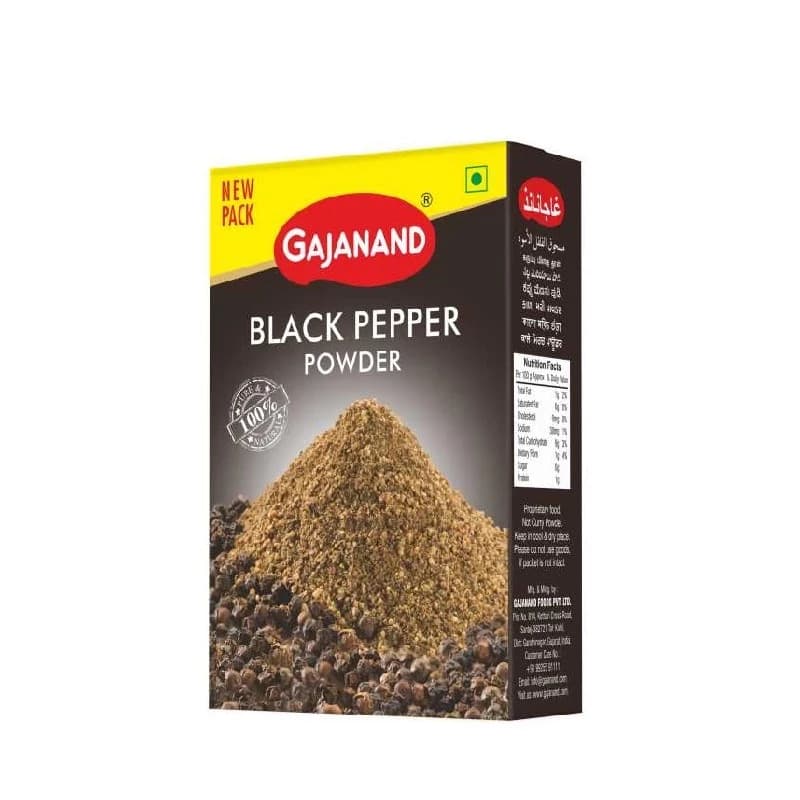 100 G Gajanand Black Pepper Powder ShopIndianProductsa