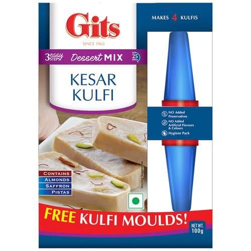 100 G Get Kulfi Moulds Free Gits Dessert Mix Kesar Kulfi ShopIndianProductsa
