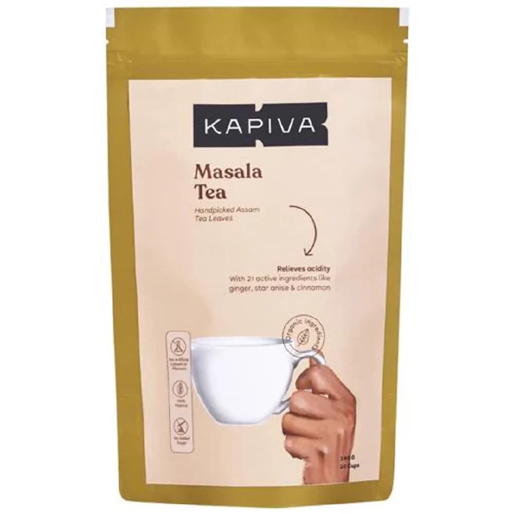 100 G Kapiva Masala Tea Handpicked Assam Tea Leaves With 21 Active Ingredients ShopIndianProductsa