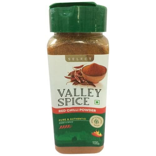 100 G Pet Bottle Valley Spice Red Chilli Powder Menasina Pudi Fiery Spicy ShopIndianProductsa