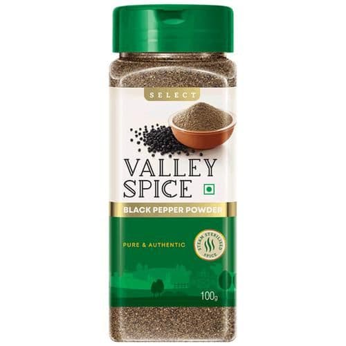 100 G Pet Bottle Valley Spice Select Black Pepper Powder ShopIndianProductsa