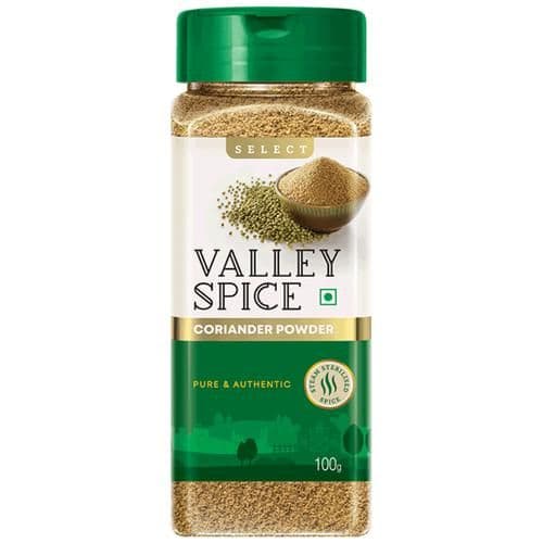 100 G Pet Bottle Valley Spice Select Coriander Powder ShopIndianProductsa
