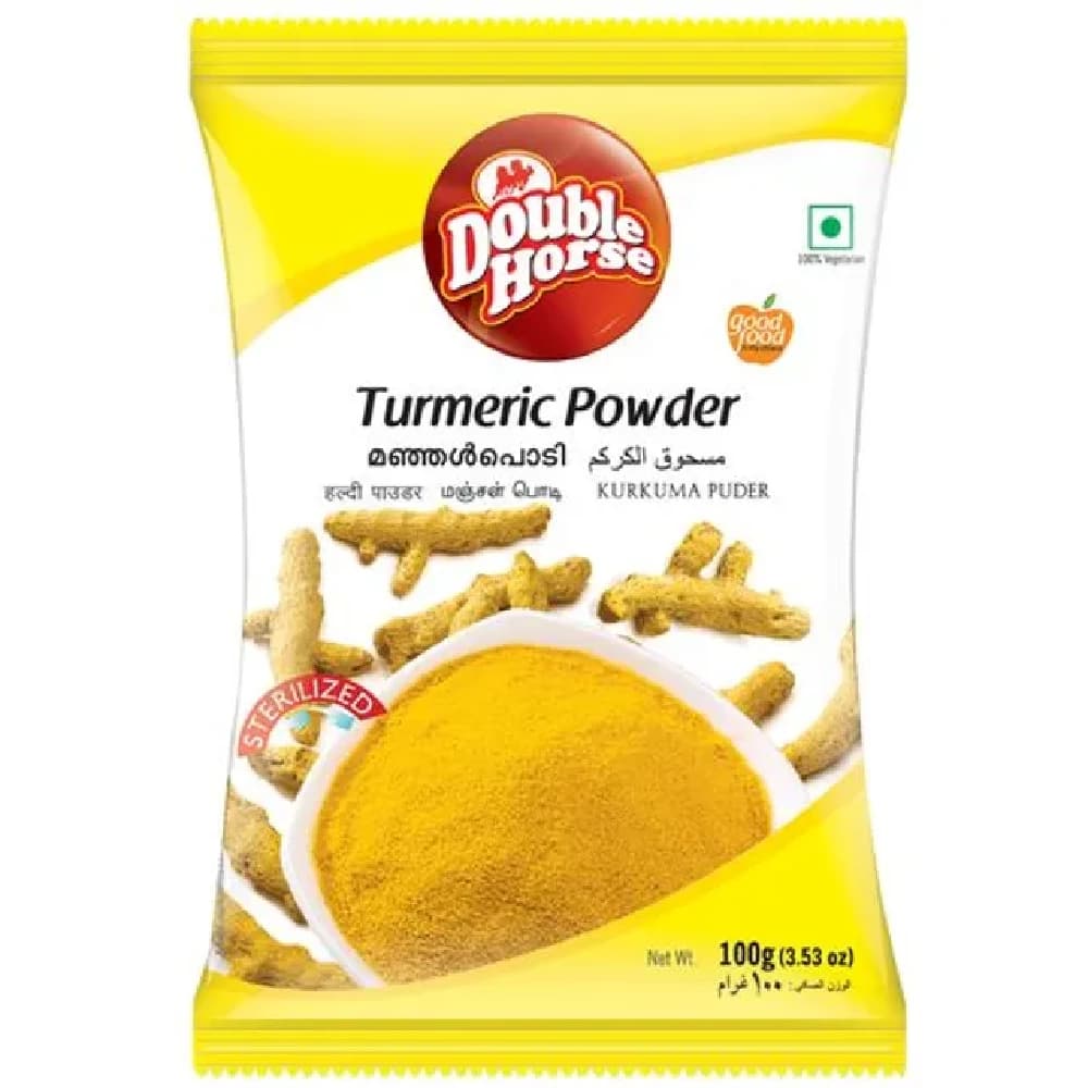 100 G Pouch Double Horse Turmeric Powder Arisina Pudi ShopIndianProductsa