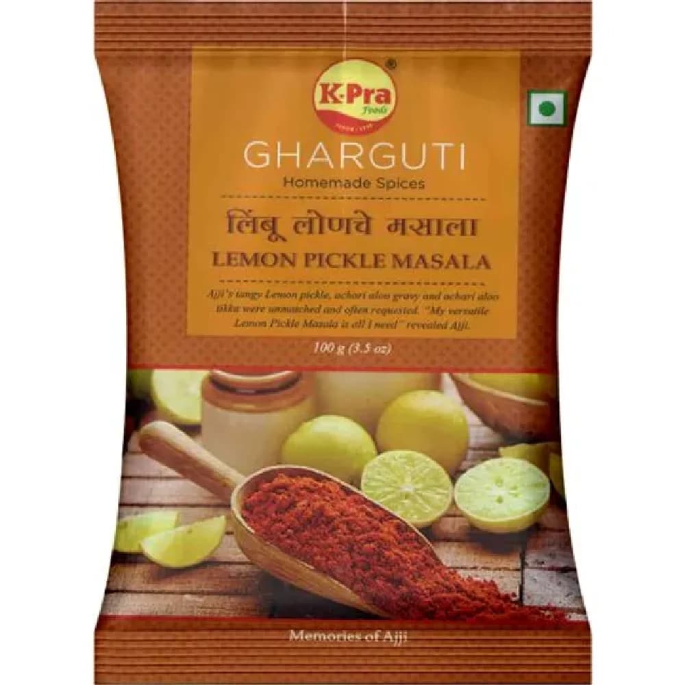 100 G Pouch K Pra Limbu Lemon Pickle Masala ShopIndianProductsa
