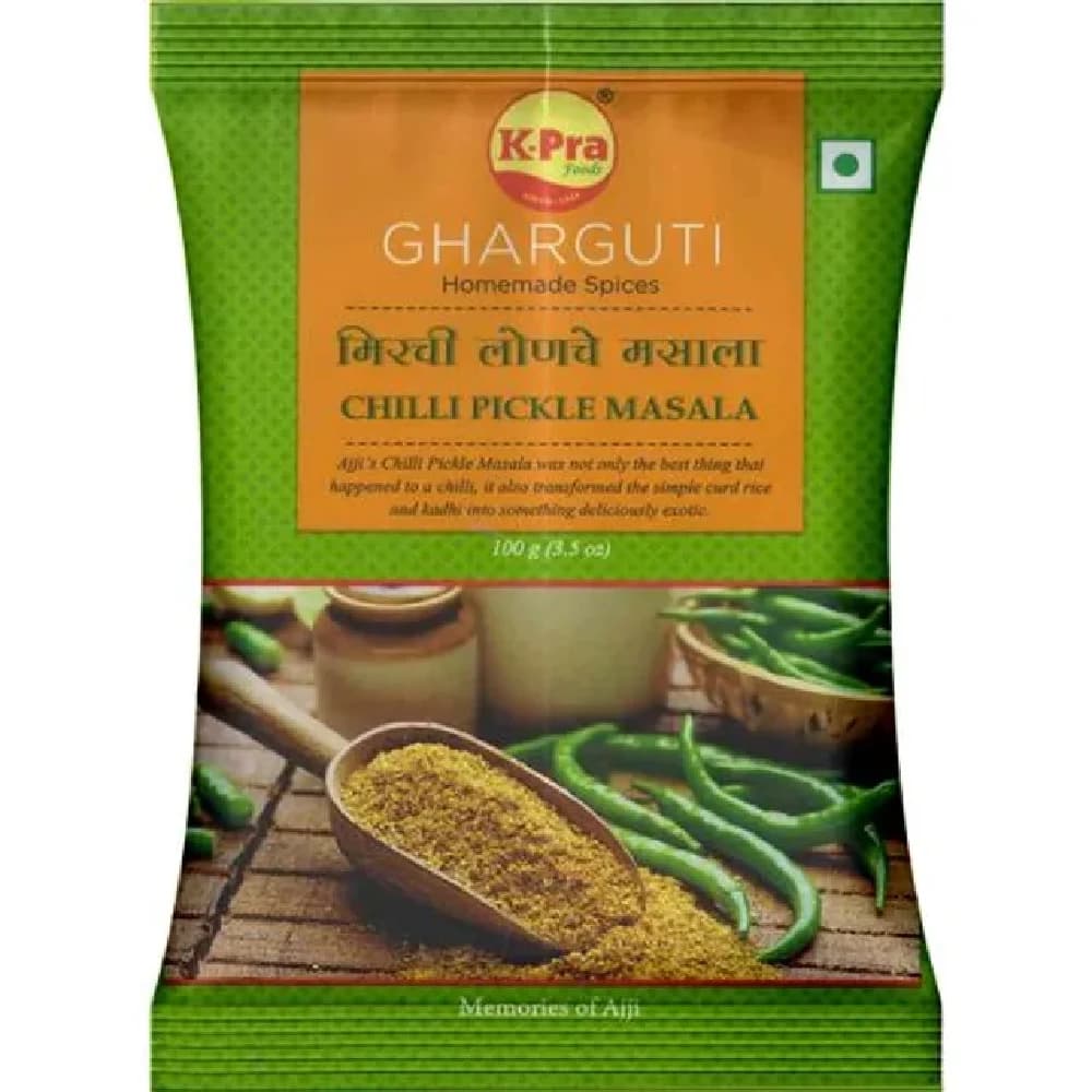 100 G Pouch K Pra Mirchi Chili Pickle Masala ShopIndianProductsa