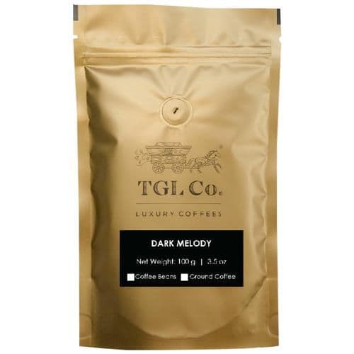 100 G Pouch Tgl Co Dark Melody Luxury Coffee Beans 100Percent Arabica ShopIndianProductsa