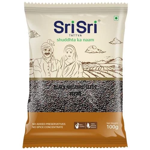 100 G Sri Sri Tattva Black Mustard Seeds Highly Nutritious ShopIndianProductsa