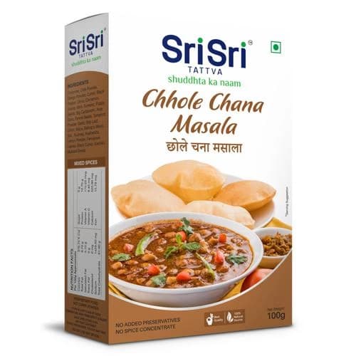100 G Sri Sri Tattva Chhole Chana Masala ShopIndianProductsa