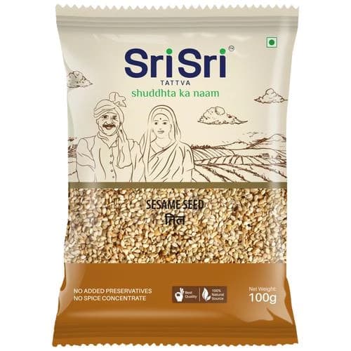 100 G Sri Sri Tattva White Sesame Seeds Til Highly Nutritious ShopIndianProductsa