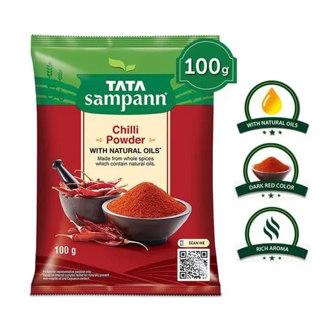 100 G Tata Sampann Chilli Powder Menasina Pudi ShopIndianProductsa
