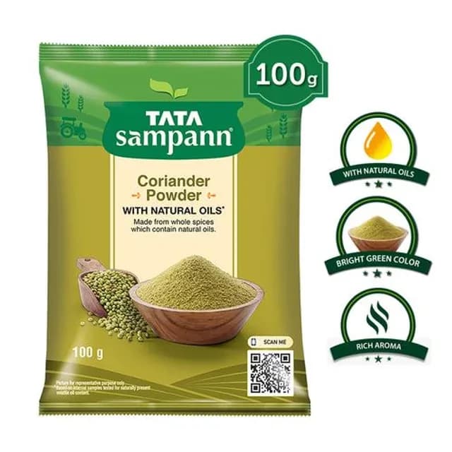 100 G Tata Sampann Coriander Powder With Natural Oils Enhances Flavour ShopIndianProductsa