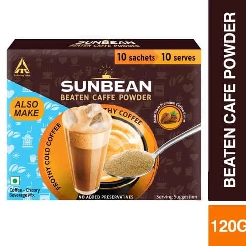 120 G 10 Sachets X 12 G Each Sunbean Beaten Caffe Powder Creamy Frothy Coffee In An Instant ShopIndianProductsa