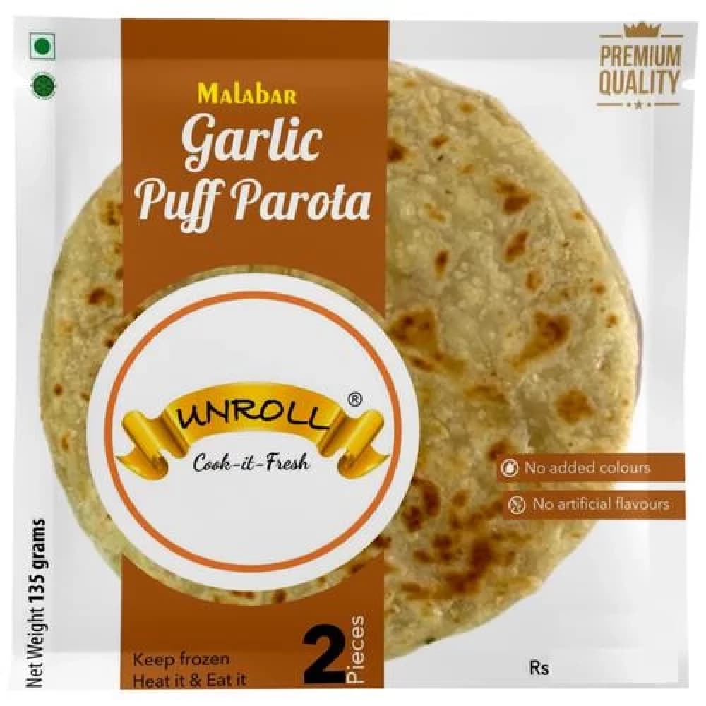 135 G 2 Pcs Unroll Garlic Puff Parota Cook It Fresh ShopIndianProductsa