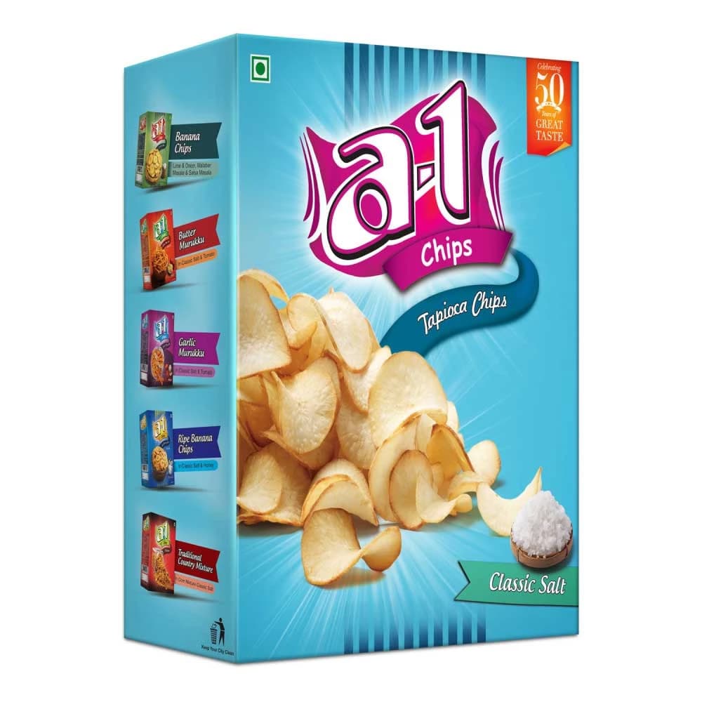 A1 Chips Tapioca Chips Classic Salt — 160 g