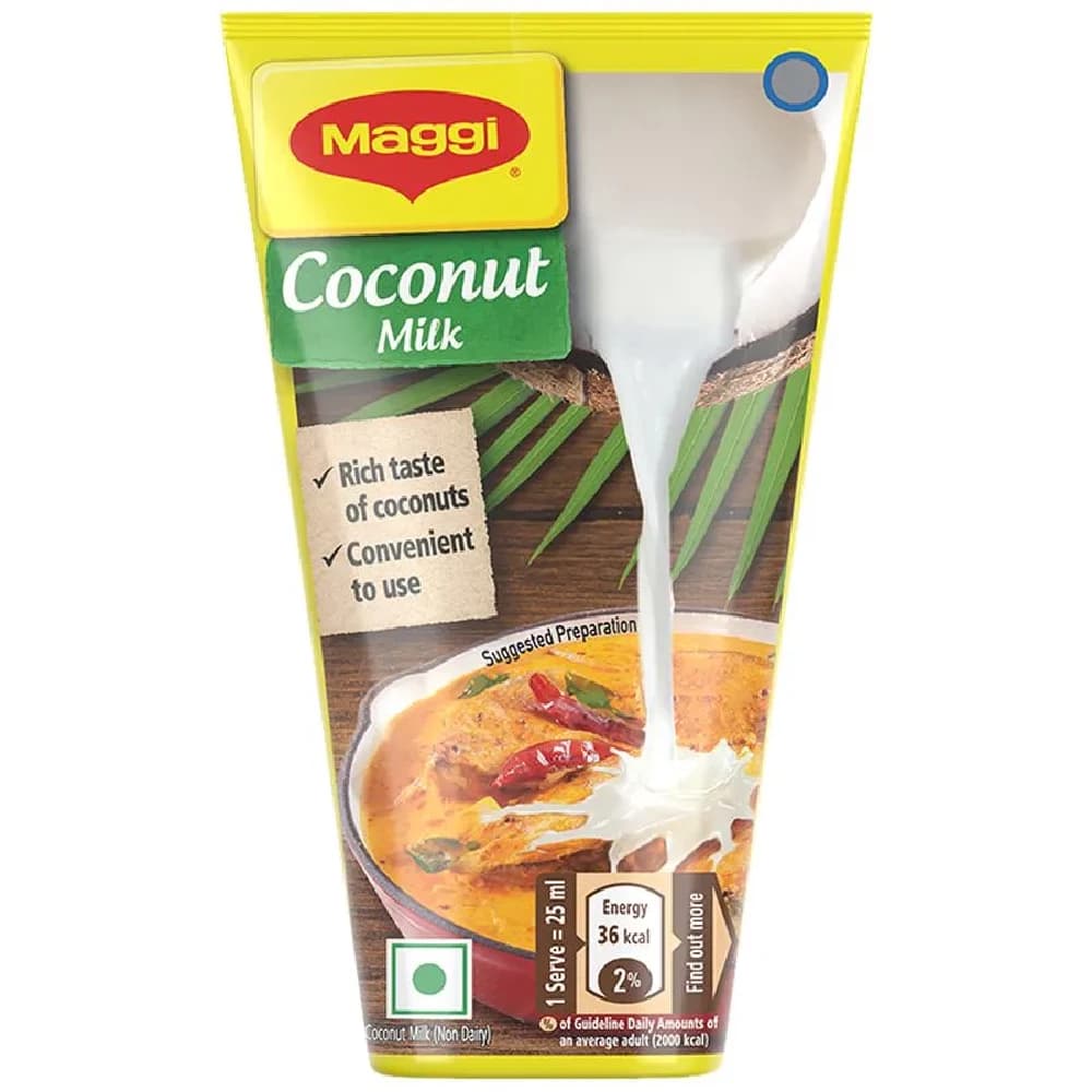 180 Ml Tetra Pack Maggi Liquid Coconut Milk Adds Creaminess Flavour To Gravies ShopIndianProductsa