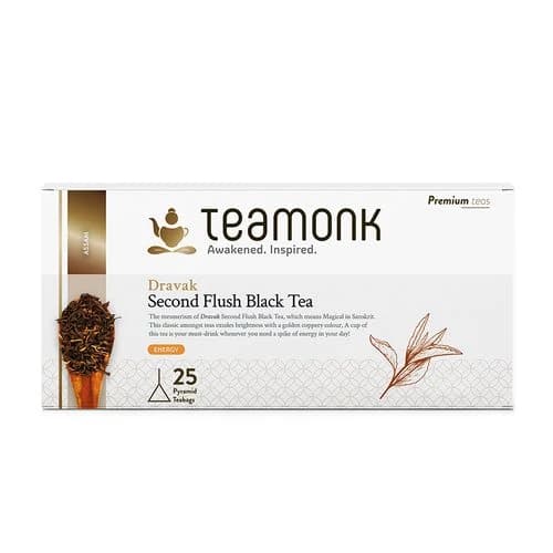 2 G 25 Bags X 2 G Each Teamonk Assam Black Tea Dravak Second Flush ShopIndianProductsa
