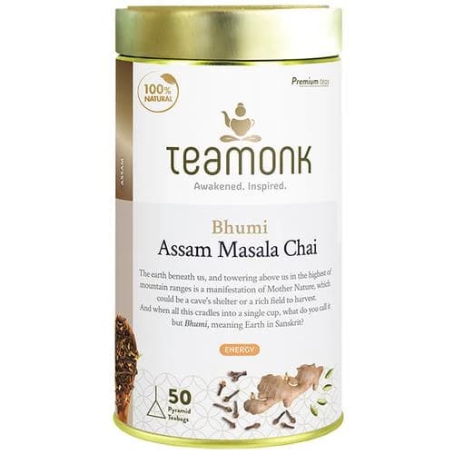 2 G 50 Bags X 2 G Each Teamonk Bhumi Assam Masala Chai Provides Energy ShopIndianProductsa