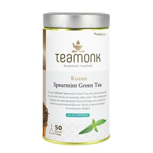 2 G 50 Bags X 2 G Each Teamonk Nilgiris Green Tea Kozan Spearmint ShopIndianProductsa