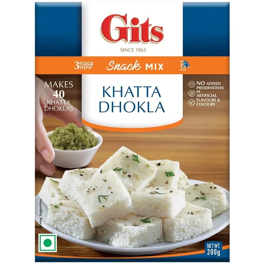 200 G Carton Gits Khatta Dhokla Snack Mix ShopIndianProductsa