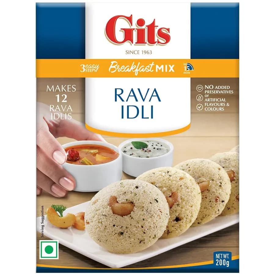 200 G Carton Gits Rava Idli Breakfast Mix ShopIndianProductsa