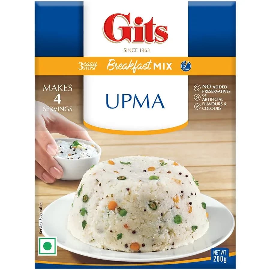200 G Gits Upma Breakfast Mix ShopIndianProductsa