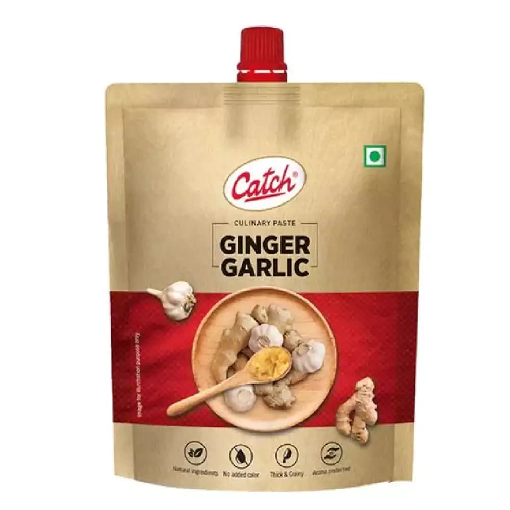 200 G Pouch Catch Ginger Garlic Adrak Lehsun Paste Thick Grainy ShopIndianProductsa