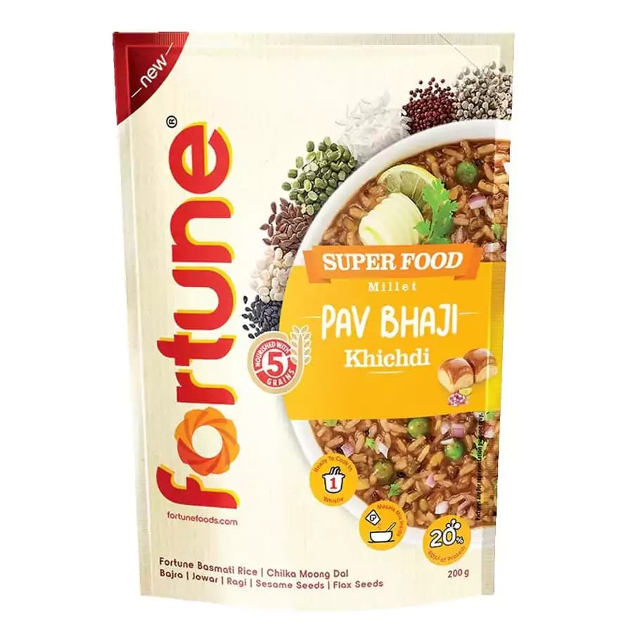 200 G Pouch Fortune Super Food Millet Pav Bhaji Khichdi Ready To Cook Rich In Protein ShopIndianProductsa