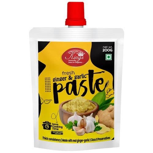 200 G Pouch Kings Ginger Garlic Paste Use In Cooking ShopIndianProductsa