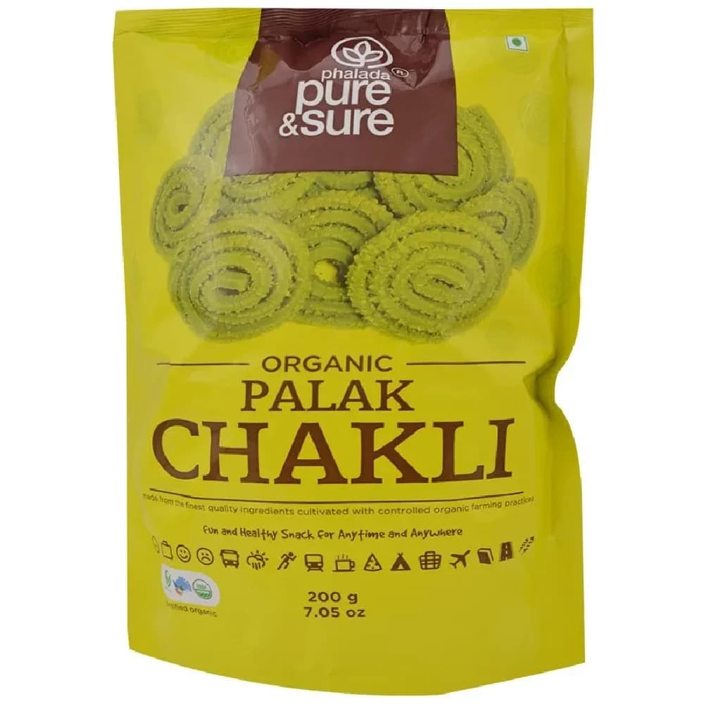 Phalada Pure & Sure Organic Palak Chakli — 200 g