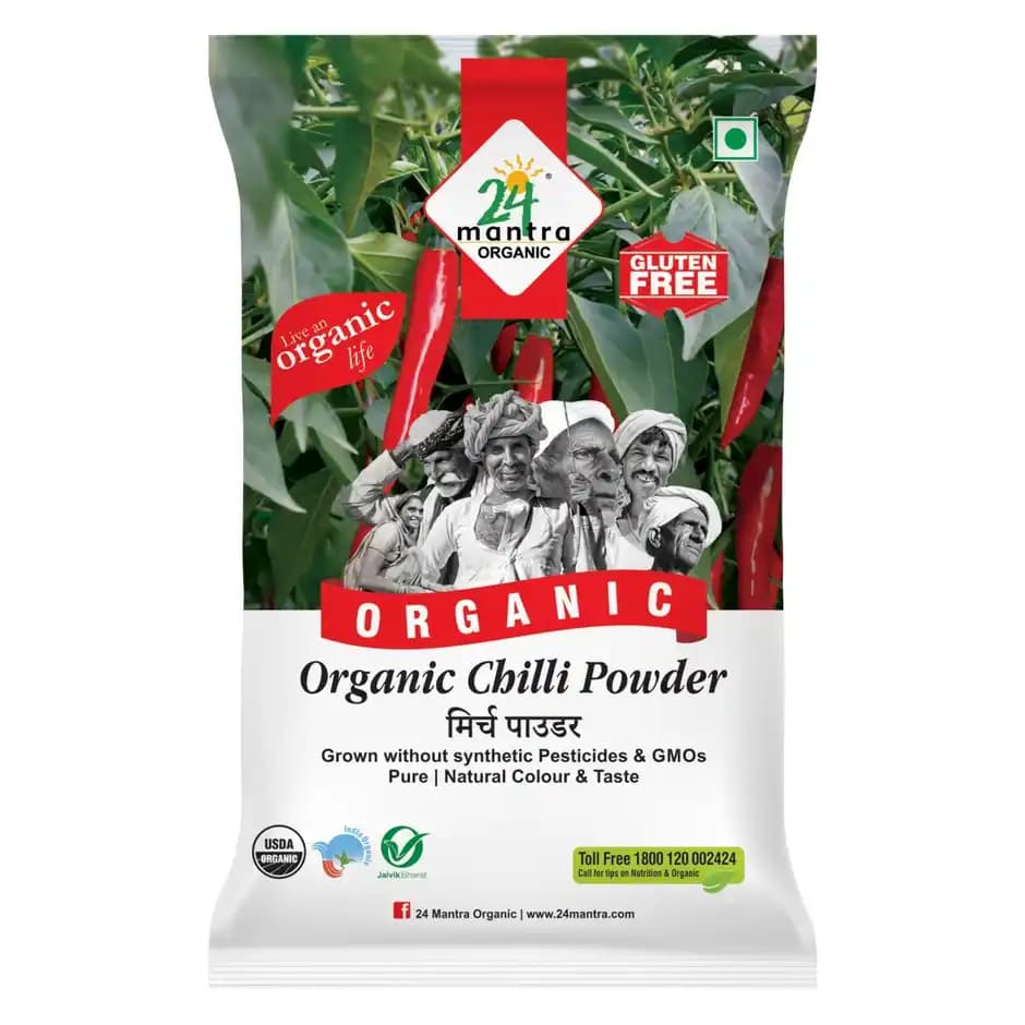 24 Mantra Organic Chilly Powder,100g-Main image