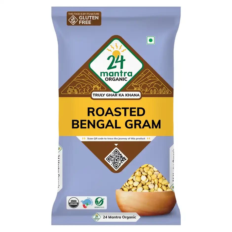 24 Mantra Organic Roasted Bengal Gram Dal,500g-Main image