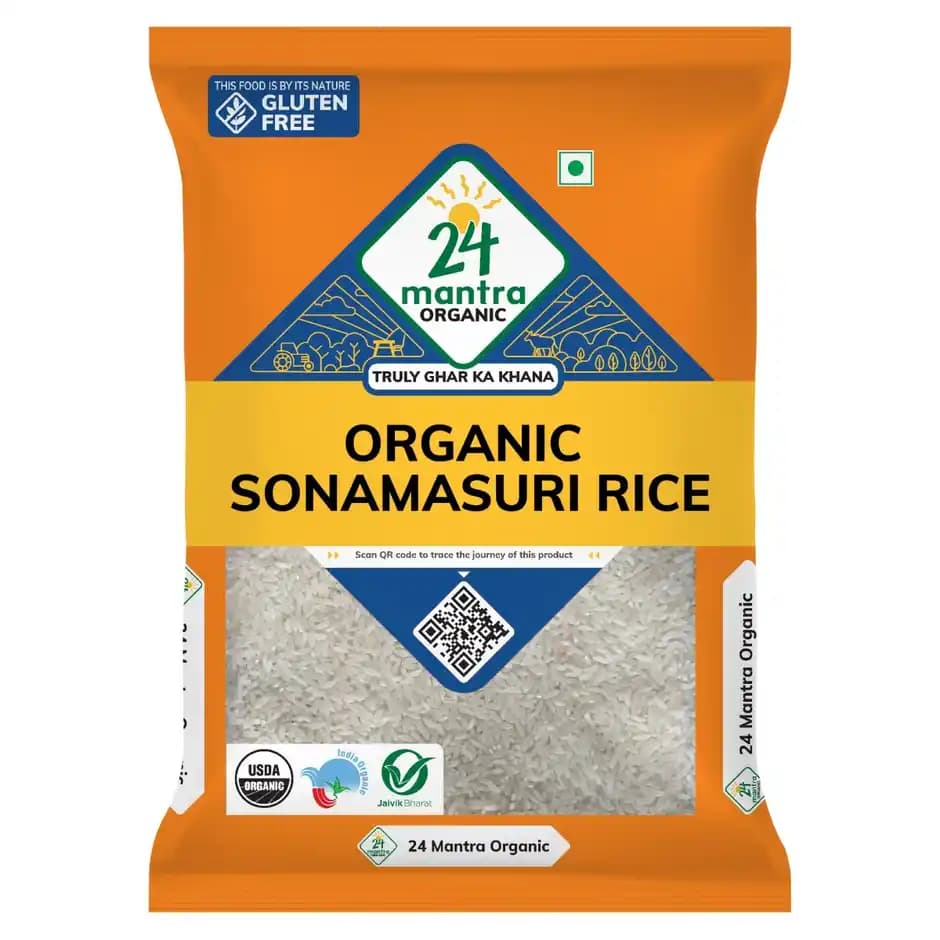 24 Mantra Organic Sona Masoori Rice,5kg-Main image