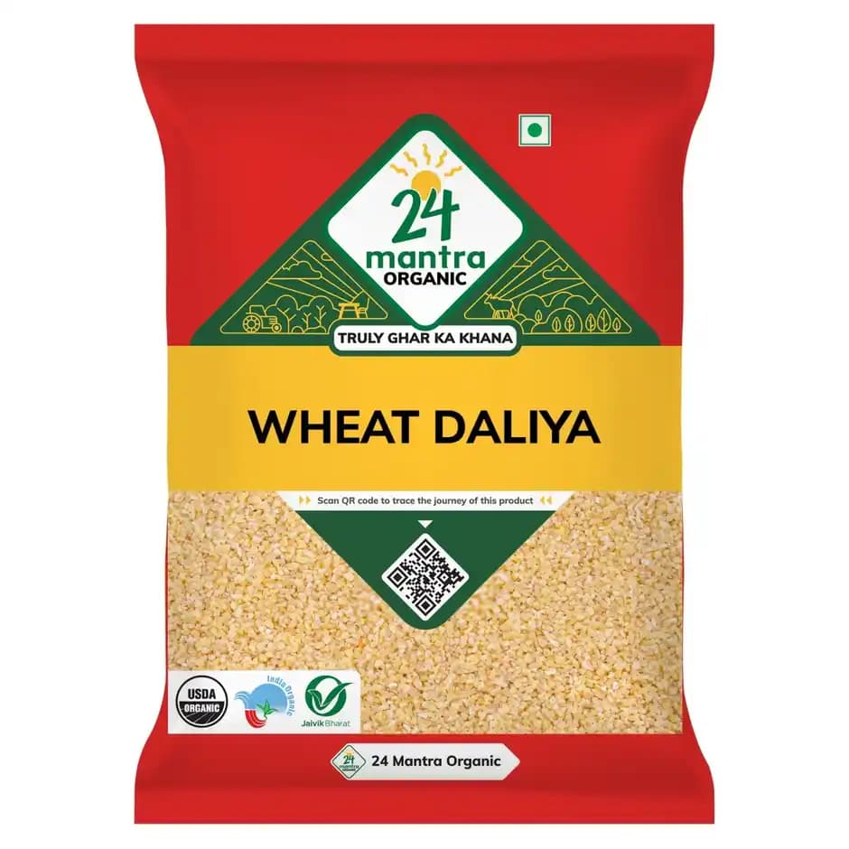 24 Mantra Organic Wheat Daliya,500g-Main image