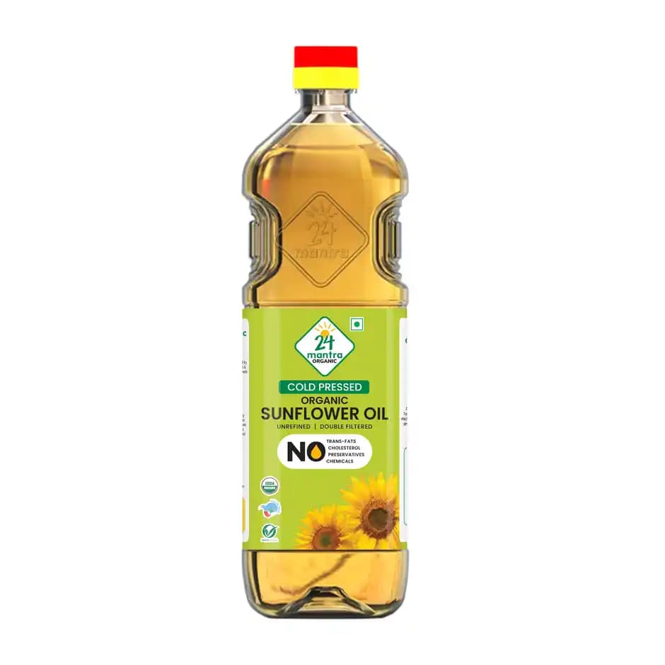 24 Mantra's Sunflower Cold Pressed Oil,1L-Main image