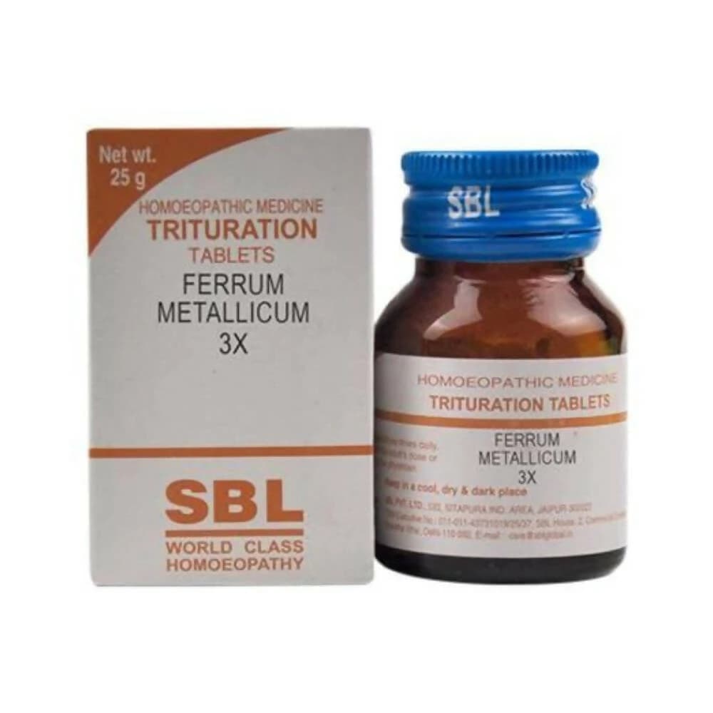 SBL Ferrum Metallicum Trituration Tablet — 25 g / 3 X