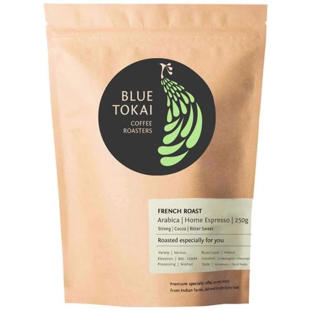 250 G Blue Tokai French Roast Home Espresso Dark Roasted Arabica Ground Coffee ShopIndianProductsa
