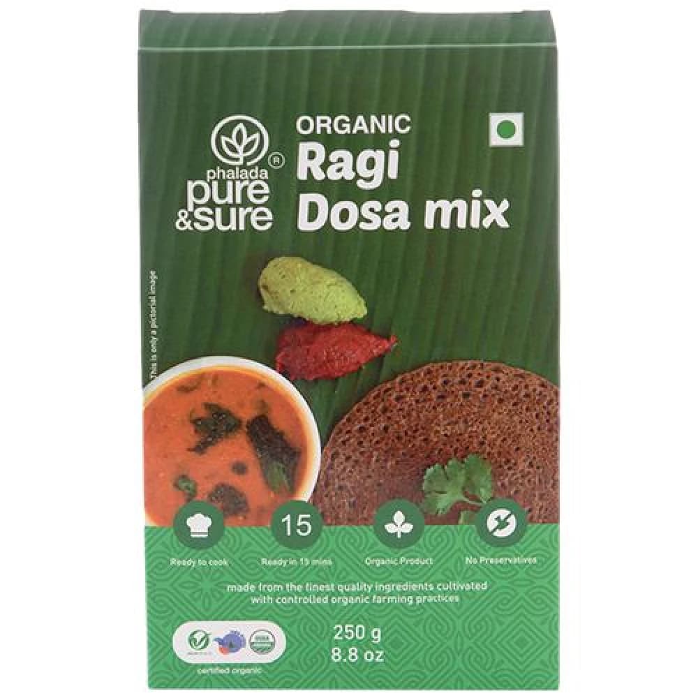 250 G Pack Phalada Pure Sure Organic Ragi Dosa Mix Ready To Cook ShopIndianProductsa