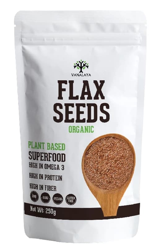 Vanalaya Raw Unroasted Flax Seeds — 250 g