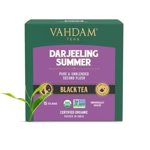 30 G 15 Bags X 2 G Each Vahdam Darjeeling Summer Second Flushblack Tea ShopIndianProductsa