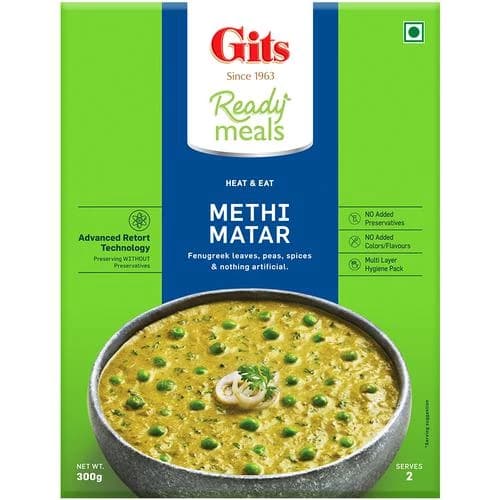300 G Gits Ready Meals Methi Matar ShopIndianProductsa