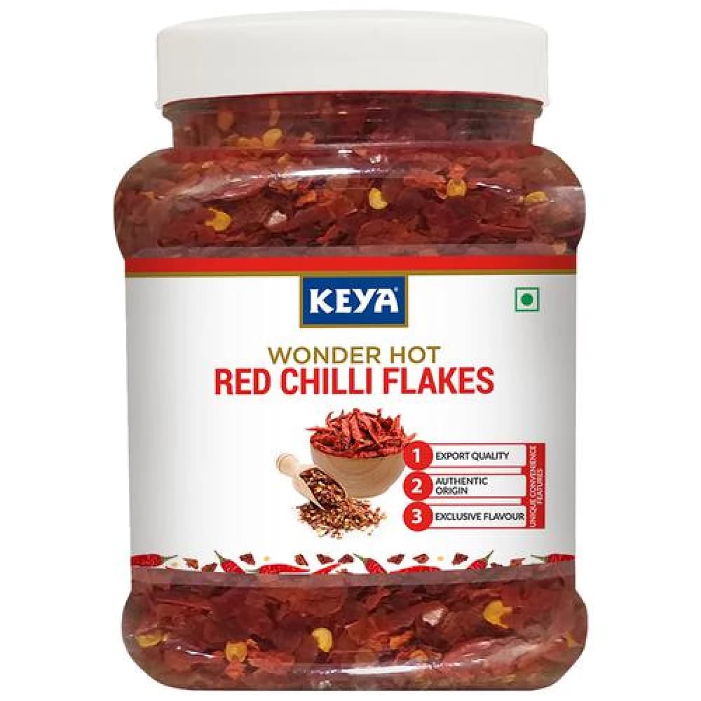 300 G Jar Keya Red Chilli Flakes Wonder Hot ShopIndianProductsa
